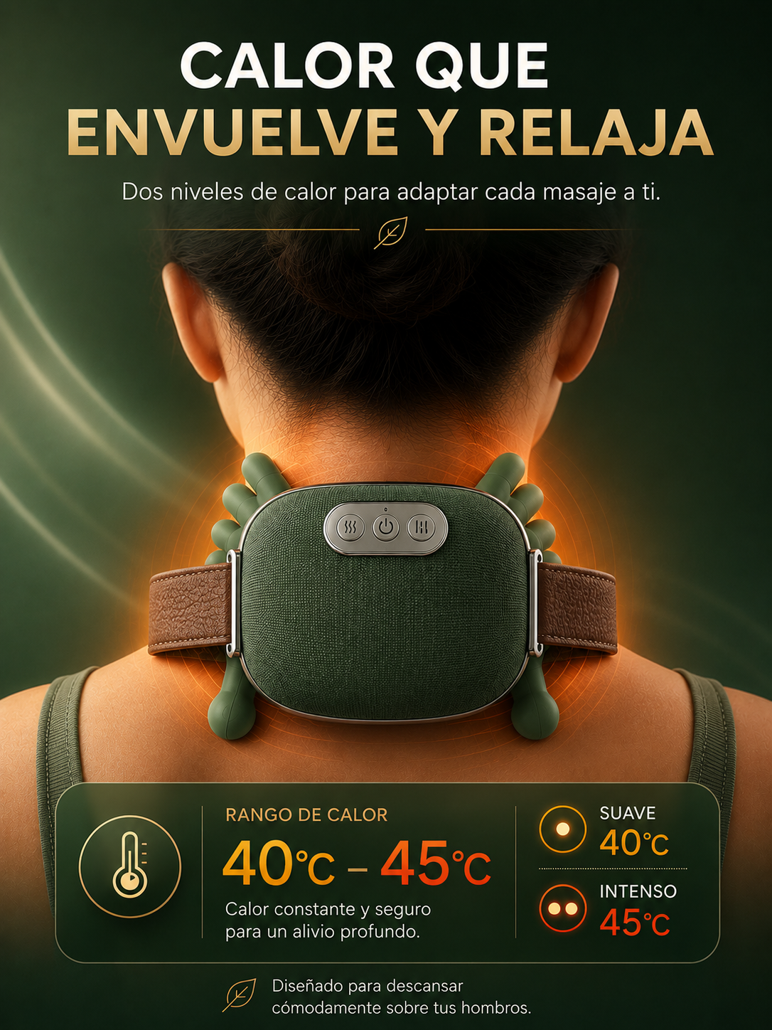 Masajeador N7 inalámbrico con calor ajustable